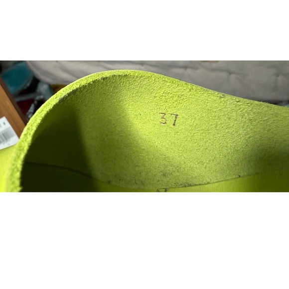 Trippen Sham Slide  Wedge Sandal 37 Neon Green Chunky Avant-Garde Maximalist Y2K - Picture 7 of 11